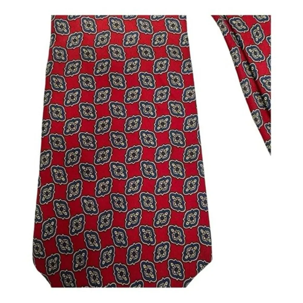 Red Paisley Silk‎ Necktie Classic Men's Business Formal Tie